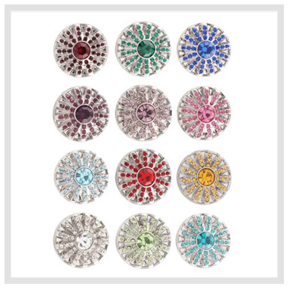 October Birthstone Snap Charm 20mm for Standard Size Accessories - Picture 3 of 4